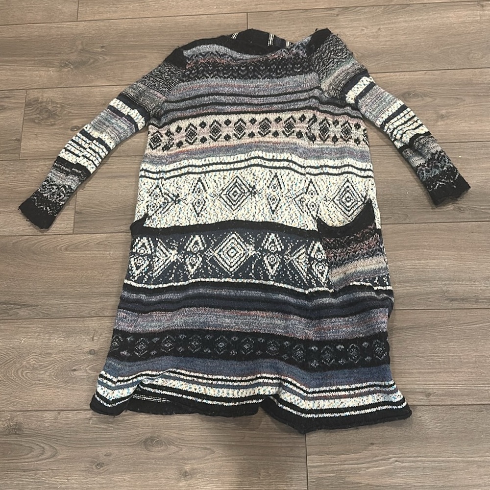 FREE PEOPLE Fair isle Sweater Cardigan Sz XS - Picture 4 of 5
